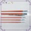 Wholesale 12pcs per set short red wood handle white nylon hair round acrylic artist paint brush pen set for art painting