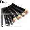 High Quality 7pcs Black Soft Synthetic Small Blending Foundation Concealer Brush