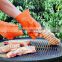 Silicone BBQ Grilling Gloves, silicone oven gloves with fingers hand gloves