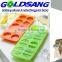 2015 FDA hot selling fruit shaped silicone ice cube tray