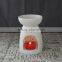 Hot sale porcelain white Christmas T-light oil burner with hollow design