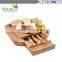 Manufacturers selling 100% organic bamboo cheese board and four slices of knife