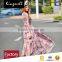 2017 Custom digital printed long dress silk chiffon fabric new style
