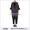Customized Lady Apparel Dark Blue Ruffled Puff Sleeves Denim Coat(DQM037C)