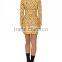 2015 New Arrival Round Neck Dotted Long Sleeve Womens Birthday Dress Wholesale