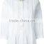 high quality ladies fancy white pleated blouse fashion design
