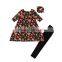 Fashion baby Long sleeve floral Dresses Spring Dress with leggings Patterns Kids Dress