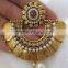 RAM LEELA Dangler gold tone dangler COIN TEMPLE EARRINGS