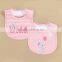 HOT SALE !Top Quality Branded MOM AND BAB Waterproof Pink Colour Bibs 100%cotton Embroidery
