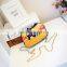 Promotional Plush Gold Toy cat Animal zipper For Kids Coin Purse good quality yellow wholesale