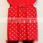 Wholesale Fashion Design Polka Dot Baby Girls Summer Dress Set Knitted 100% Cotton Dress 2 Pcs Set TP-7958