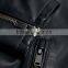 Classic real hero collarless round neck biker waterproof leather men jacket