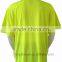 basic style hi vis men's 100%polyester birdeye chest reflective t-shirt