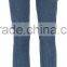 Hot selling skinny comfortable ladies high waist denim jeans Vintage Uneven Hem jeans
