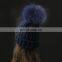 Winter fashion real big fox fur pom pom weaven hats with jacobs