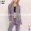 Custom women plain sport tracksuit longer hemline jogging suits wholesale