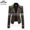 2016 BAIYIMO Faux Leather Motorcycle Power Shoulder Jacket