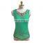 women cheap fashion t shirt Beaded sleeveless t shirt