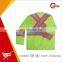 Fluorescent Yellow Long Sleeves Reflective Tape T-shirt