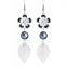 Fashion Square Shape Crystals From Swarovski  Silver Rhodium Plated Jewelry Earrings