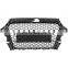 Grille Front Hood Henycomb Bumper Grill Sliver 13-16 For Audi A3 S3 RS3 Style