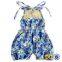 Girls Black Flower Lace Collar Rompers Cotton Kids Frock Jumpsuit New born Baby Clothes