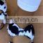 Wholesale RTS Bandana Slides for Women 2021 New Cow Bow Slides Tie Dye Sandals Summer Graffiti Flast Footwear Flat sandals