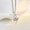 2019 New Women Necklace Clear Zircon Heart Locket Pendant Necklace Fashion 925 Sterling Silver Choker Necklace Wholesales