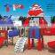 Playful outdoor plastic kids sliding toys playground kids plastic slide combination