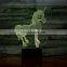 Unicorn 3D visual illusion light transparent acrylic night light LED light 7 color change touch table lamp children lamp