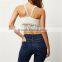 Ladies Fashion Summer Wear New Look white crochet bralet sexy crop tops for women