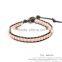 Cheap orange wrap leather stone bracelet XE09-0063
