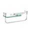 Shower Room Glass Corner Shelf Stainless Steel Bathroom Toughened Glass Shelf