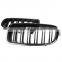 1 Pair Gloss Black Double Slat Line Front Grille Kidney Grill For Bmw 3 Series F30 F35 2012-2017