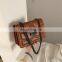 2020 Fashion Korea Girls, Shoulder Bag Rivet Beaded Leather Quilted Crossbody Bag Ladies Sling Square Bag With Chain/