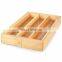 Cutlery Organizer in Drawer Adjustable Cutlery Adjustable Cutlery  Tray Bamboo Expandable