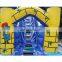 Cartoon digital printing inflatable bouncer castle with water slide