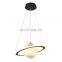 Modern Luxury Home Hotel Living Room Pendant Light Decorative Blue Chandelier Globe Moon Planet Glass LED Pendant Lamp