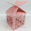 2016 Newest Wholesale Romantic Pink Butterfly Laser Cut Wedding Candy Box