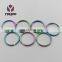 Metal Round Edge Color Rings Split Key Rainbow Ring Manufacturing
