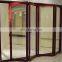 Custom folding aluminium door adjustable glass louvre door double entry  bifold door