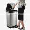 Kitchen Trash Can 55 L Touch Free Hotel Metal Luxury Modern Household Stainless Steel Garbage Bin