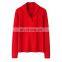 Custom Winter Women's Pure Cashmere Pullover Thick Jacquard Pattern Solid Style Turn-Down Collar Knitwear Sweater