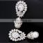 Brilliant Quality Big Style Flower Fake Pearl Jewellery Bohemian Cubic Zirconia Earrings