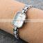 2015 Brand New style square shaped jewellery watch Sliver Fashion lady wrist watch chain LD064