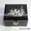 High end mother of pearl inlaid black jewelry box