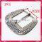 Customized 40mm silver plated overalls harness metal belt buckle for women coat