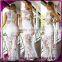 Women sexy lace pierced sleeveless slim evening party maxi dress