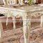 European classic luxury wooden dining room sets white carving dining table