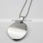Shiny locket Pendant blanks stainless steel silver irregular pendant for women